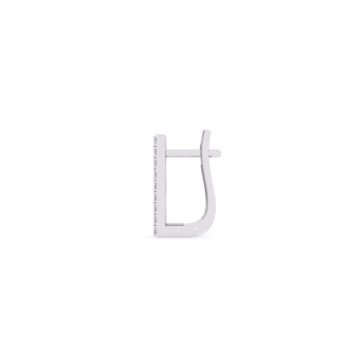 Luxurious Bar Diamond Hoop Earrings